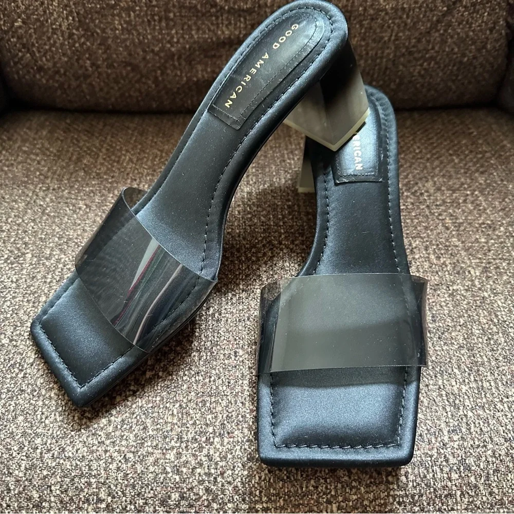 GOOD American Slides Ombre Heels Size 9 - Picture 5 of 11